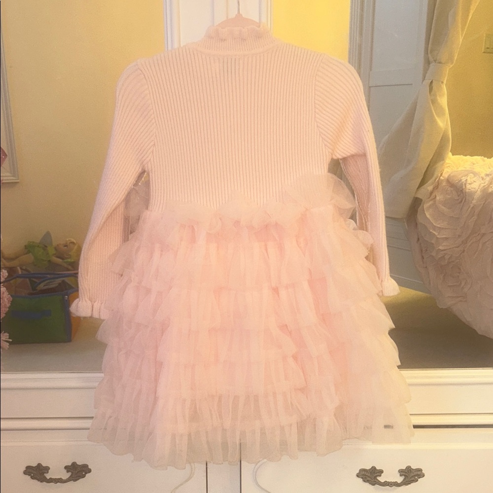 Chic Pink Ruffled Dress - Picture 2 of 2